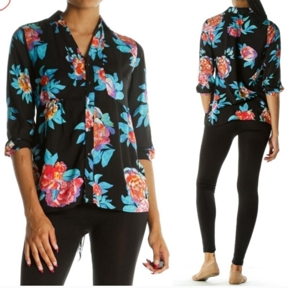 Maeve by Anthropologie Floral Buttondown